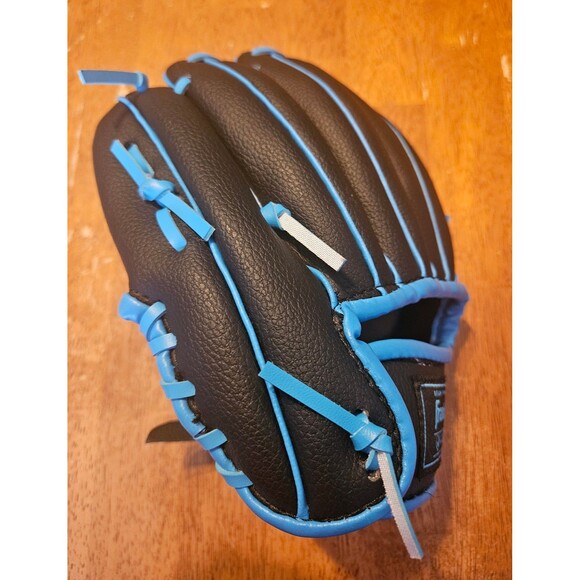 Youth Franklin Baseball Glove Blue and Black Inferno Dura-Bond Lacing - Picture 6 of 8